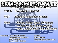 Einladung zum 1. Fan-Go-Kart-Turnier