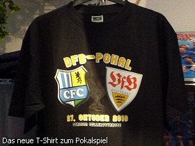 Das neue T-Shirt zum Pokalspiel CFC-VfB