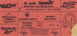 2. Bundesliga am 22.10.95 im Sportforum: CFC - Arminia Bielefeld 5:1