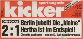 Das verpasste DFB-Pokalfinale 1993: Die Hertha-Amateure besiegen die CFC-Profis