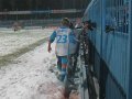 CFC - FC Sachsen Leipzig 2:1 | Förster beim Schnee-Hürdenlauf an der Bande 