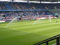 MSV Duisburg - CFC 1:1 | Gut gewässerter Rasen in Duisburg.